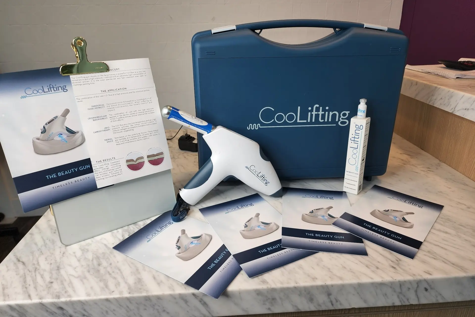 CooLifting treatment kit, device and serum at M/C Salon & Spa in downtown Sarasota